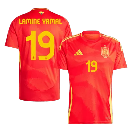 Spain LAMINE YAMAL #19 Home Jersey EURO 2024 - gojersey