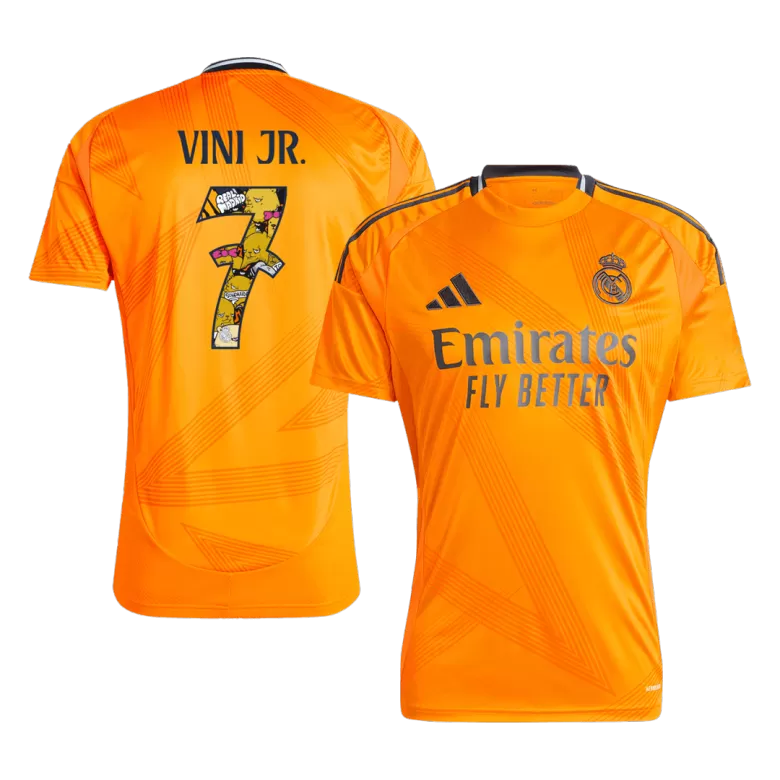 Real Madrid VINI JR. #7 Away Jersey 2024/25 - Bear Champ Font - gojersey