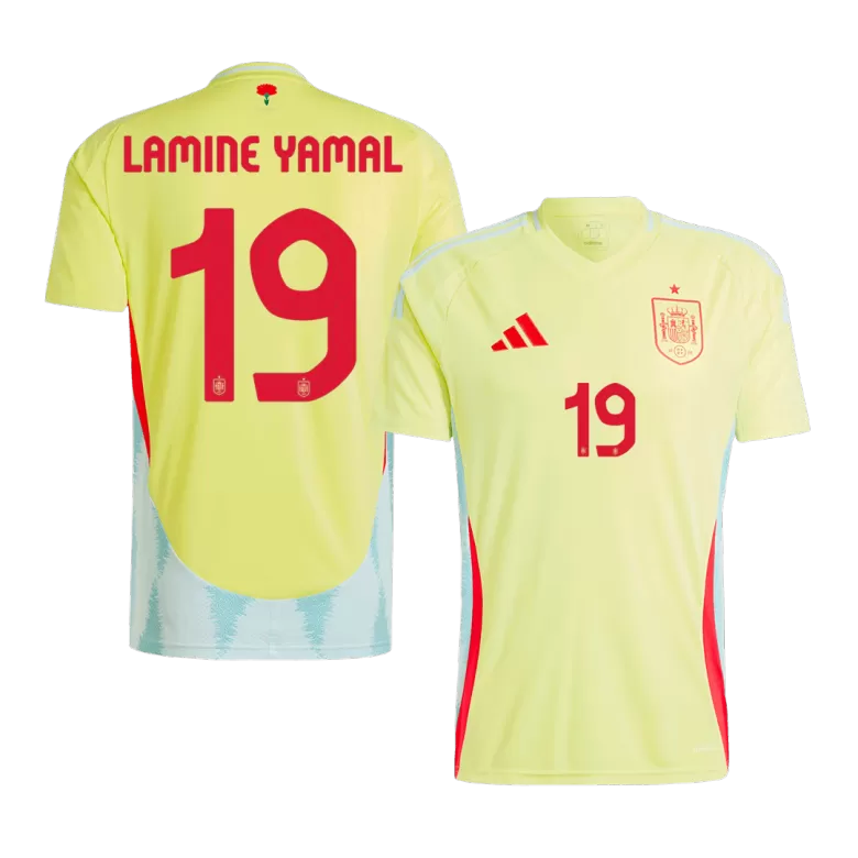 Spain LAMINE YAMAL #19 Away Jersey EURO 2024 - gojersey