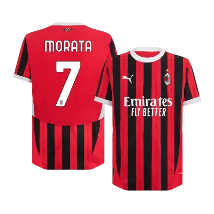 AC Milan MORATA #7 Home Jersey Authentic 2024/25 - gojersey