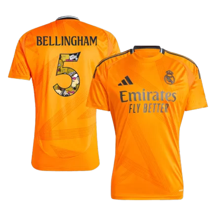 Real Madrid BELLINGHAM #5 Away Jersey 2024/25  - Bear Champ Font - gojersey