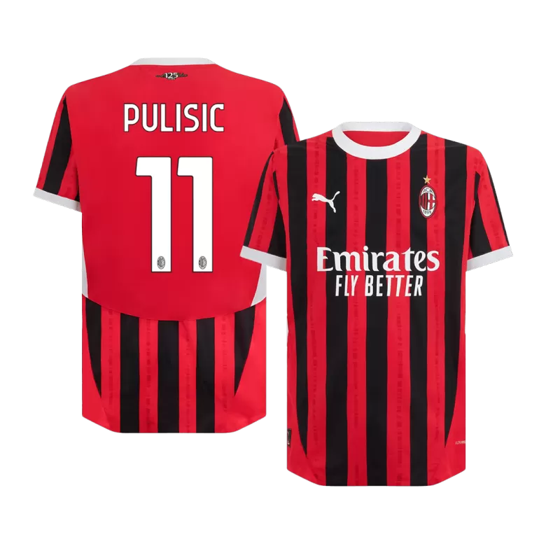 AC Milan PULISIC #11 Home Jersey Authentic 2024/25 - gojersey