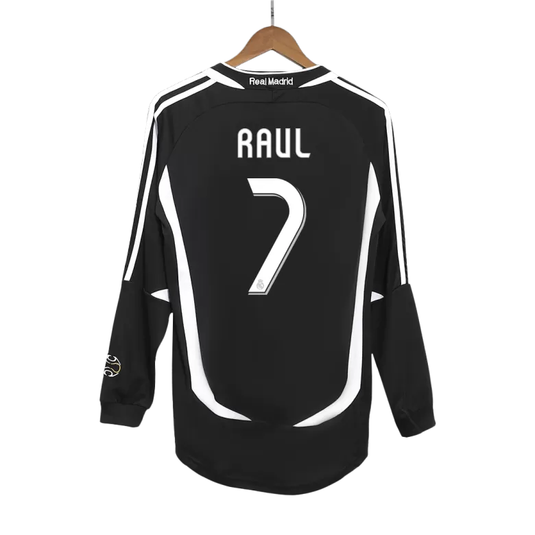 Real Madrid RAUL #7 Long Sleeve Away Soccer Jersey Retro 2006/07 - gojersey