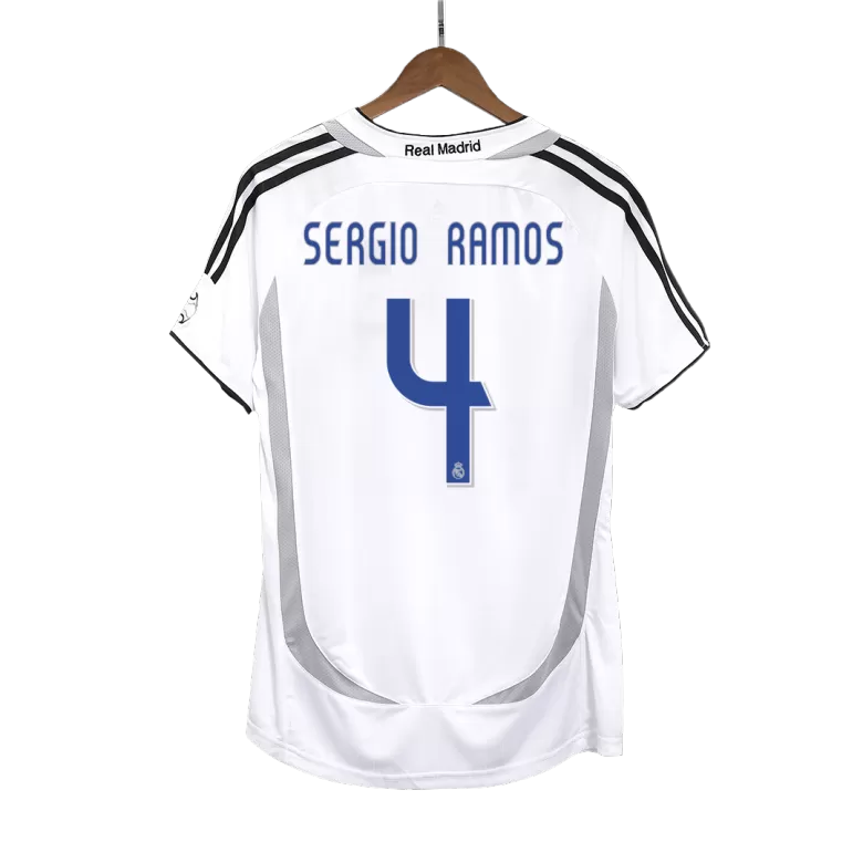 Real Madrid SERGIO RAMOS #4 Home Soccer Jersey Retro 2006/07 - gojersey