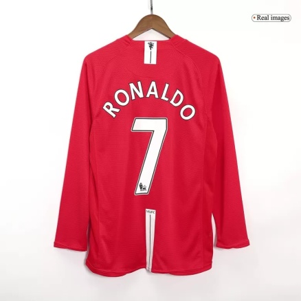 Manchester United RONALDO #7 Home Jersey Retro 2007/08 - Long Sleeve - gojersey