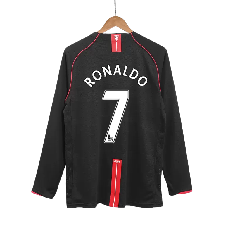 Manchester United RONALDO #7 Away Soccer Jersey Retro 2007/08 - Long Sleeve - gojersey