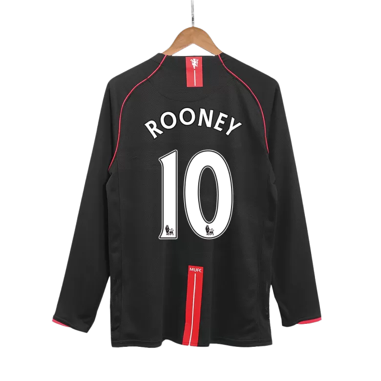 Manchester United ROONEY #10 Away Soccer Jersey Retro 2007/08 - Long Sleeve - gojersey