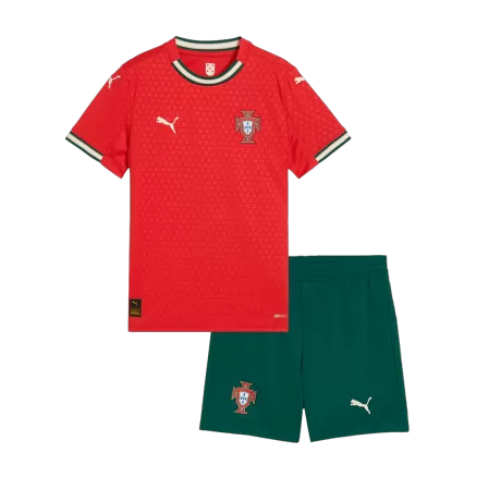 Portugal Home Soccer Jersey Kit 2025 Kids(Jersey+Shorts) - gojersey