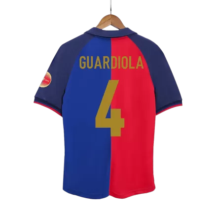 Barcelona GUARDIOLA #4 Home Soccer Jersey Retro 1999/00 - 100th Anniversary - gojersey