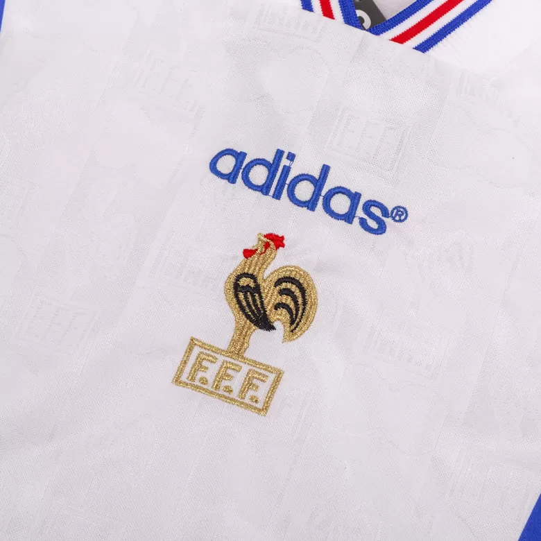 France Away Soccer Jersey Retro 1996 - gojersey