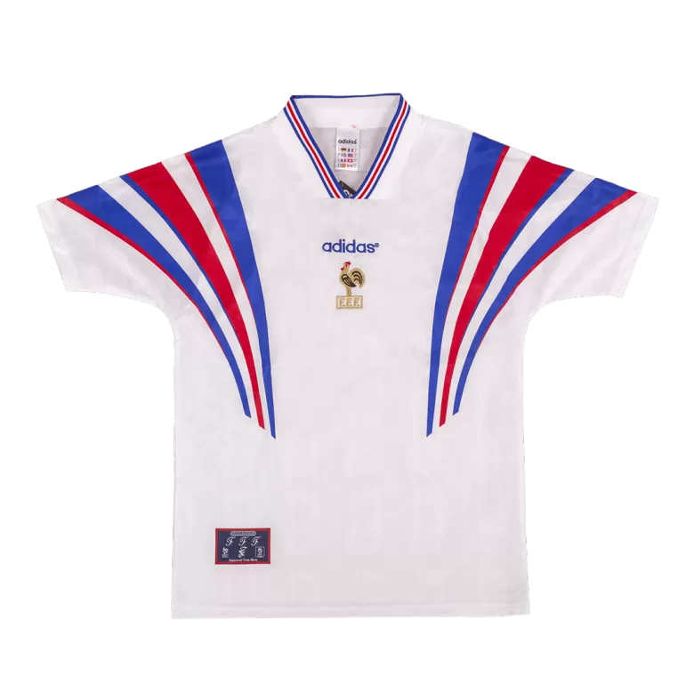 France Away Soccer Jersey Retro 1996 - gojersey