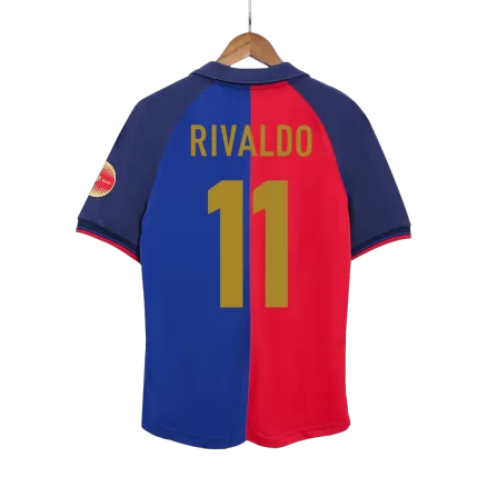 Barcelona RIVALDO #11 Home Soccer Jersey Retro 1999/00 - 100th Anniversary - gojersey