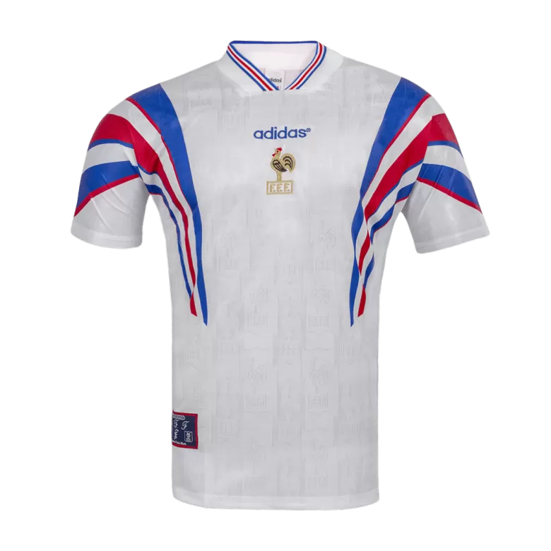 France Away Soccer Jersey Retro 1996 - gojersey