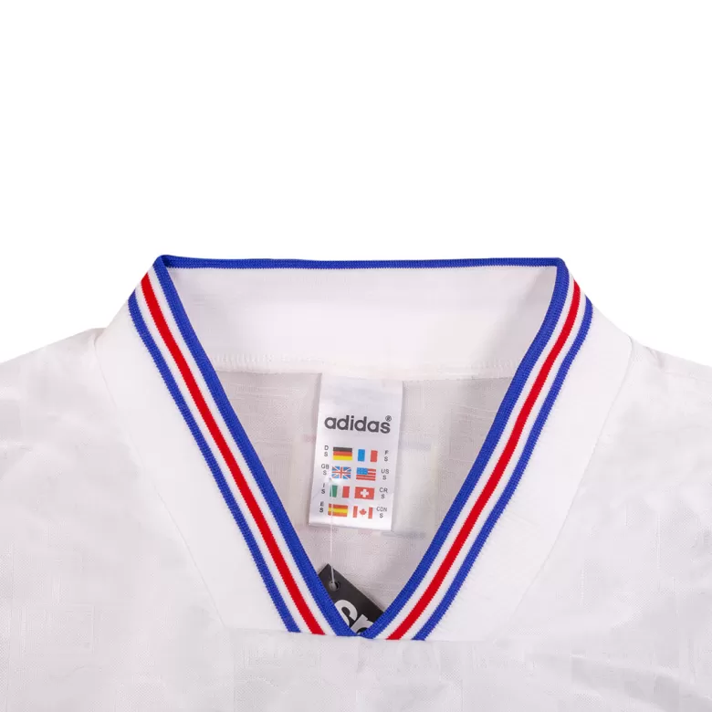 France Away Soccer Jersey Retro 1996 - gojersey