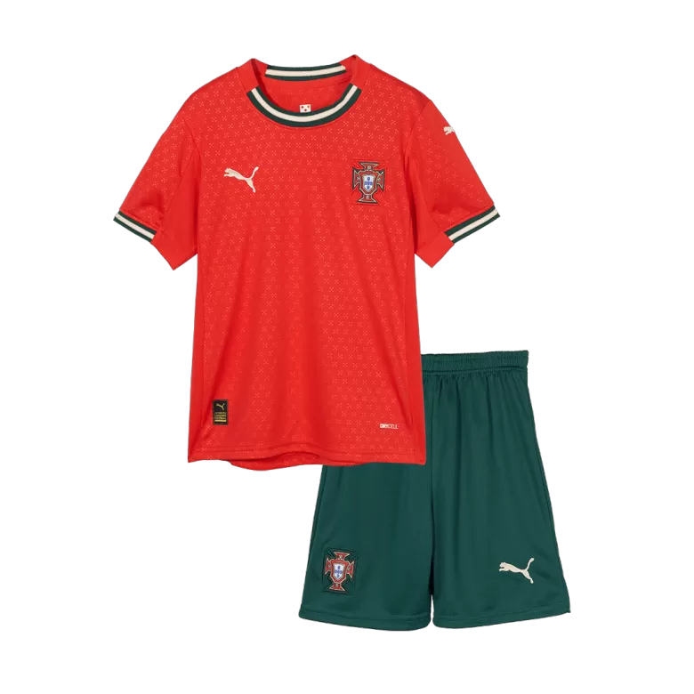 Portugal Home Soccer Jersey Kit 2025 Kids(Jersey+Shorts) - gojersey