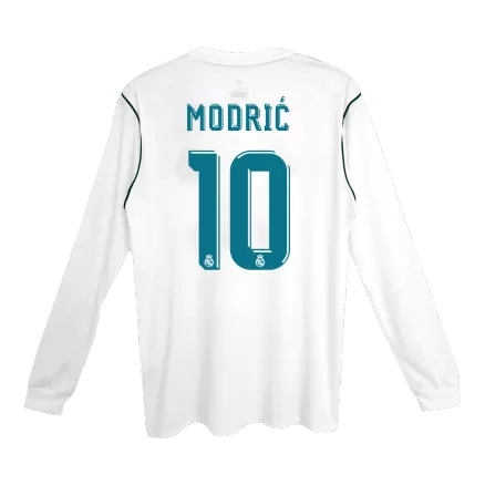 Real Madrid MODRIĆ #10 Home Soccer Jersey Retro 2017/18 - Long Sleeve - gojersey