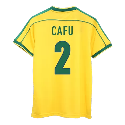 Brazil CAFU #2 Home Soccer Jersey Retro 1998 - gojersey