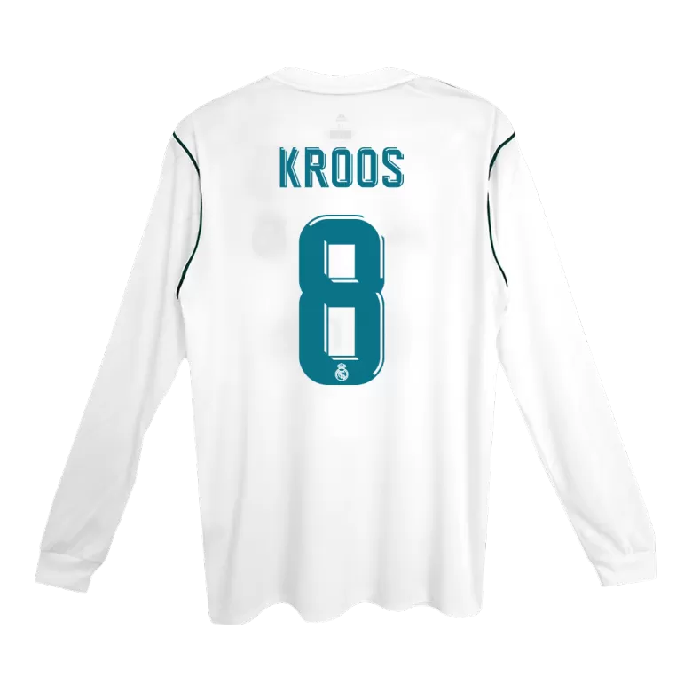 Real Madrid KROOS #8 Home Soccer Jersey Retro 2017/18 - Long Sleeve - gojersey