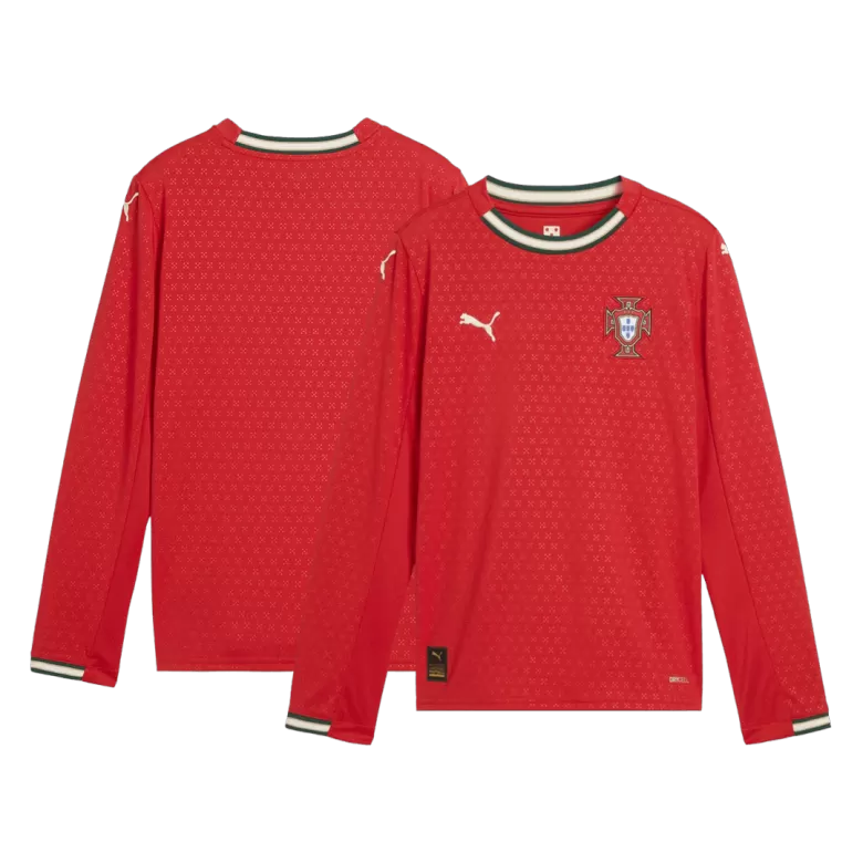 Portugal Long Sleeve Home Soccer Jersey 2025 - gojersey