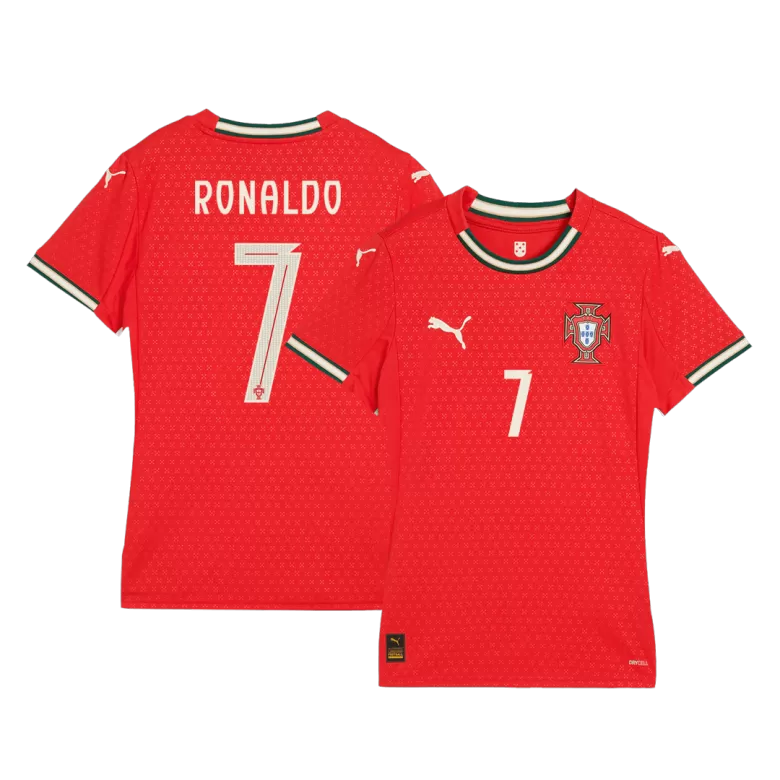 Women's Portugal RONALDO #7 Home Soccer Jersey 2025 - gojersey