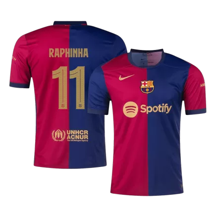 Barcelona RAPHINHA #11 Home Soccer Jersey 2024/25 - UCL Edition - gojersey