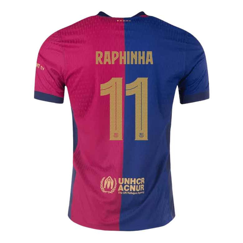 Barcelona RAPHINHA #11 Home Soccer Jersey Authentic 2024/25 - UCL Edition - gojersey