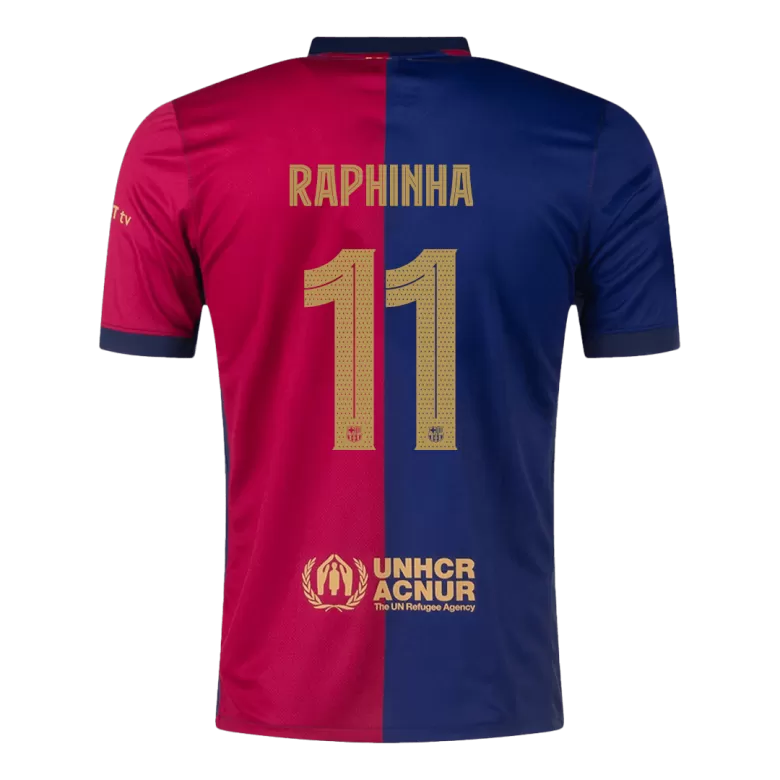 Barcelona RAPHINHA #11 Home Soccer Jersey 2024/25 - UCL Edition - gojersey