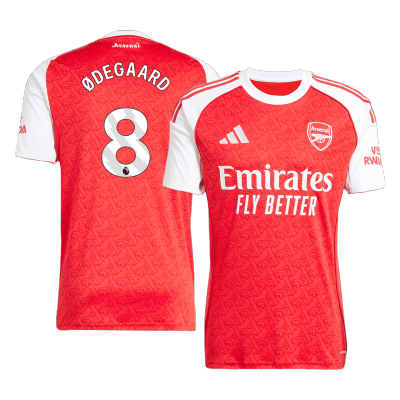 ØDEGAARD #8 Arsenal Home Soccer Jersey 2025/26 Red - gojersey