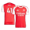 RICE #41 Arsenal Home Soccer Jersey 2025/26 Red - gojersey