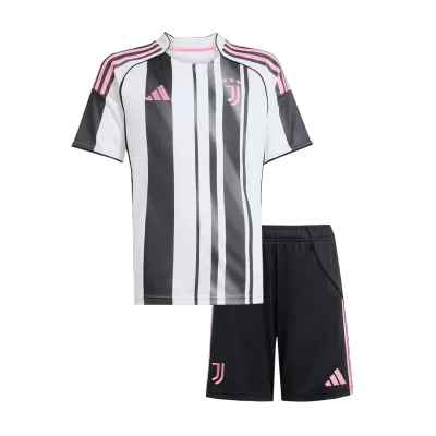 Juventus Home Soccer Jersey Kit 2025/26 Kids(Jersey+Shorts) - gojersey