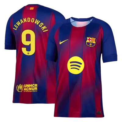 Barcelona LEWANDOWSKI #9 Home Soccer Jersey 2025/26 - gojersey