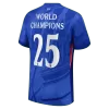 Chelsea WORLD CHAMPIONS #25 Home Soccer Jersey Authentic 2025/26 with chest badge - gojersey