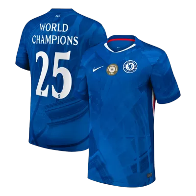 Chelsea WORLD CHAMPIONS #25 Home Soccer Jersey 2025/26 with chest badge - gojersey