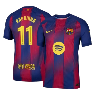 Barcelona RAPHINHA #11 Home Soccer Jersey Authentic 2025/26 - UCL Edition - gojersey