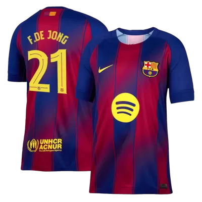 Barcelona F.DE JONG #21 Home Soccer Jersey 2025/26 - UCL Edition - gojersey