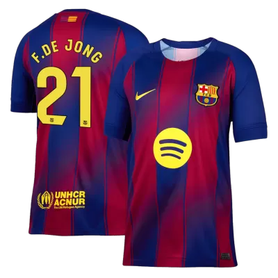 Barcelona F.DE JONG #21 Home Soccer Jersey 2025/26 - gojersey