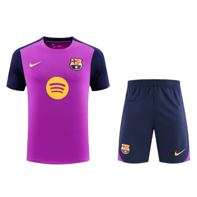 Barcelona Pre-Match Training Soccer Jersey Kit 2025/26 (Jersey+Shorts) - gojersey