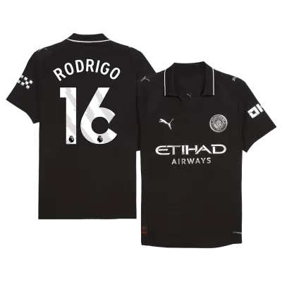 Manchester City RODRIGO #16 Away Soccer Jersey Authentic 2025/26 - gojersey