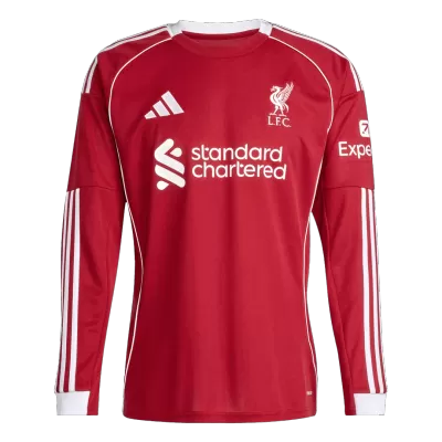 Liverpool Home Soccer Jersey Retro 2025/26 - Long Sleeve - gojersey