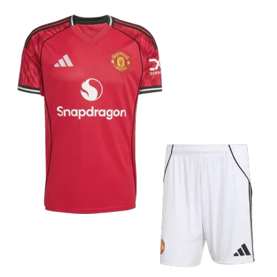 Manchester United Home Soccer Jersey Kit 2025/26 (Jersey+Shorts) - gojersey