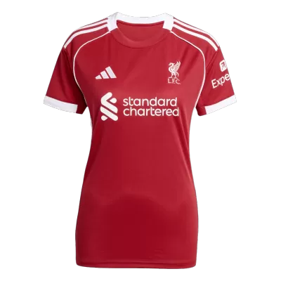 Women's Liverpool Home Soccer Jersey 2025/26 - gojersey