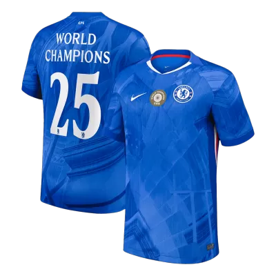 Chelsea WORLD CHAMPIONS #25 Home Soccer Jersey 2025/26 with chest badge - gojersey
