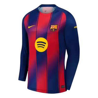 Barcelona Home Soccer Jersey Retro 2025/26 - Long Sleeve - gojersey