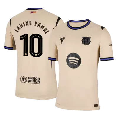 LAMINE YAMAL #10 Authentic Barcelona Away Soccer Jersey 2025/26 Yellow - UCL - gojersey