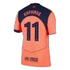 RAPHINHA #11 Authentic Barcelona Third Away Soccer Jersey 25/26 Orange- UCL - gojersey