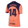 RASHFORD #14 Authentic Barcelona Third Away Soccer Jersey 25/26 Orange- UCL - gojersey