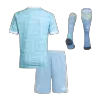 Kid's Juventus Away Soccer Jersey Kit(Jersey+Shorts+Socks)  25/26 Blue - gojersey