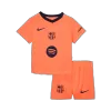 Kid's Barcelona Third Away Soccer Jersey Kit 25/26 Orange - gojersey