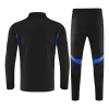 Kid's Manchester United Zipper Sweatshirt Kit(Top+Pants) 25/26 Black - gojersey