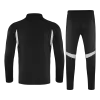 Kid's Real Madrid Zipper Sweatshirt Kit(Top+Pants) 25/26 Black - gojersey